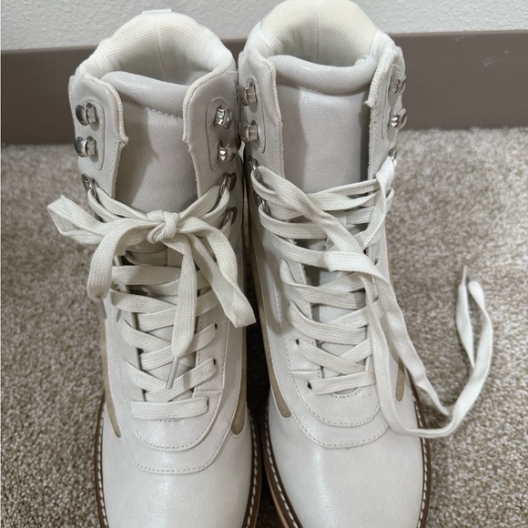 Coconuts by Matisse Shoes - Coconuts by Matisse White Lace-Up Ankle Boots
